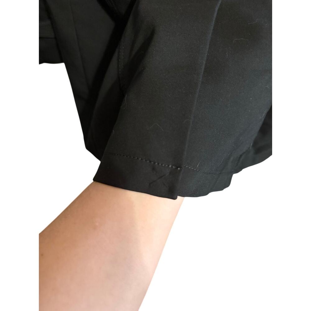 WHITE HOUSE BLACK MARKET BLACK RUFFLED TRENCH COAT MEDIUM - Picture 7 of 9